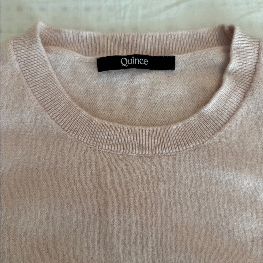 Quince cashmere Women's Soft Blush Crew Neck Sweater